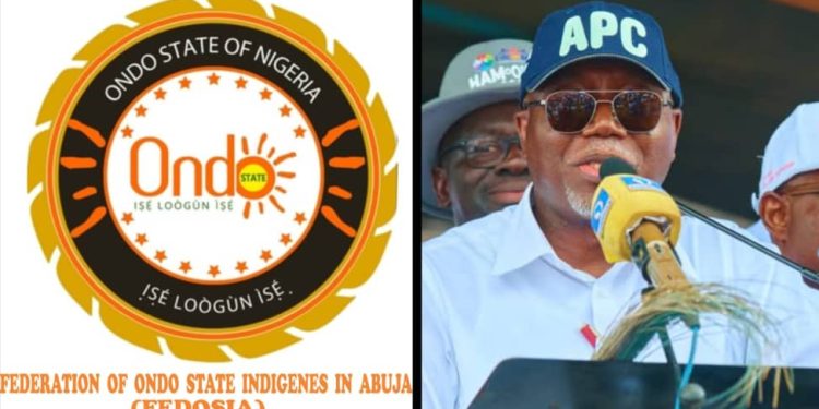 FEDERATION OF ONDO STATE INDIGENES IN ABUJA (FEDOSIA) Congratulates Gov Aiyedatiwa, Sets Agenda of Unity and Economic Development